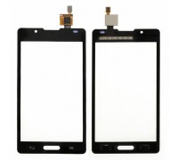 Тачскрін (сенсор) для LG P710 Optimus L7 II / P713 / P714, чорний, оригінал (Китай) big ic (6mm) / small ic (5mm)